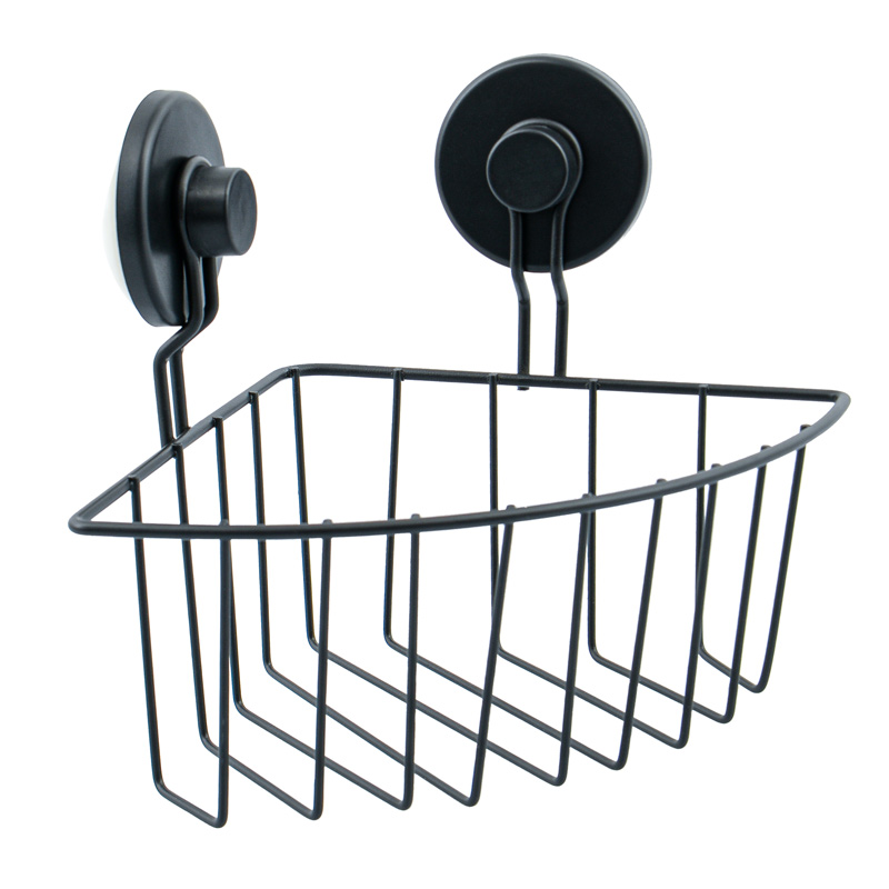 Etagère de douche avec ventouses noire