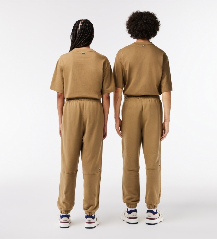 Calça de treino Lacoste marrom em fleece
