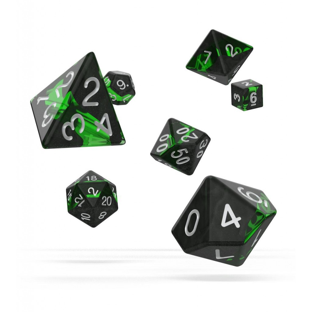 Oakie Doakie Dice dés RPG-Set Enclave - Emerald (7)