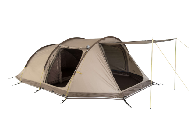 Tambu Durdanta Komfort Trekking Tunnelzelt braun für 4 Personen