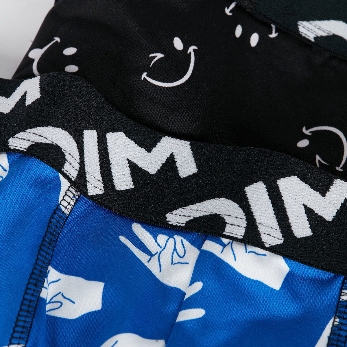 DIM<br>Conjunto de 2 cuecas boxer estampadas em microfibra