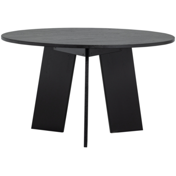WOOOD eettafel Fries blacknight eikenhout ø 129 cm