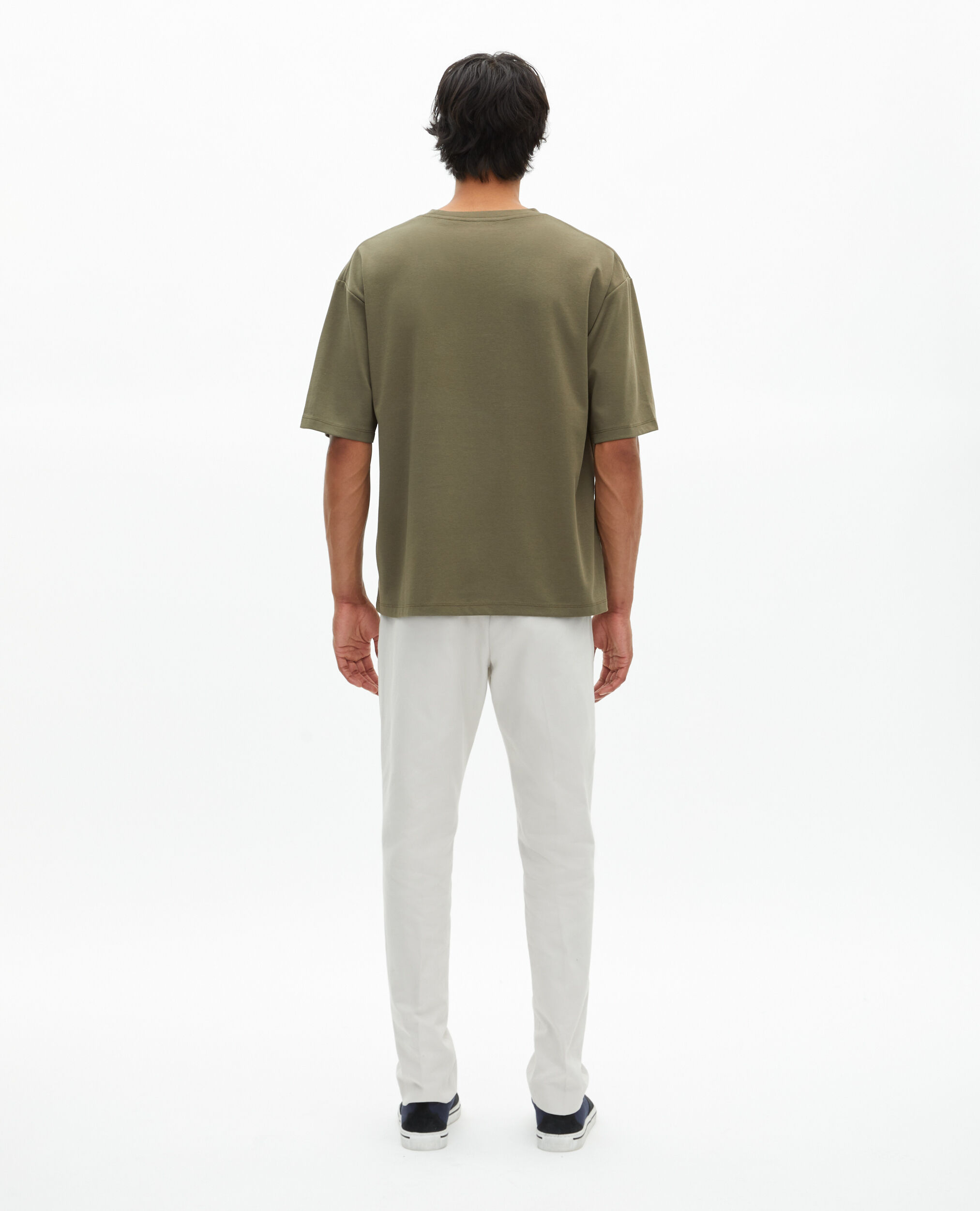 T-shirt Mixte large uni kaki
