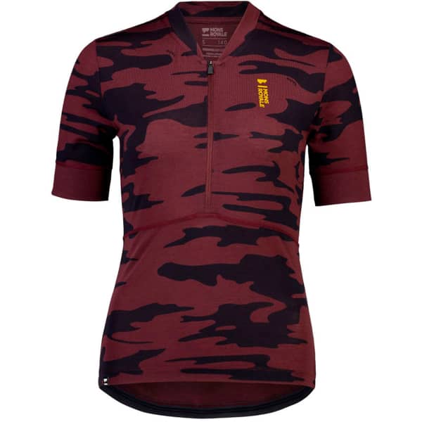 Maillot vélo MONS ROYALE W CADENCE HALF ZIP VLU AOP CHOCOLATE CAMO