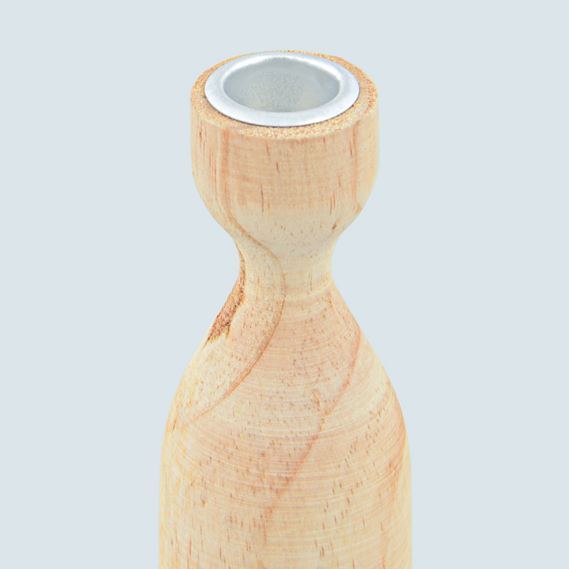 Porte-bougie couleur bois