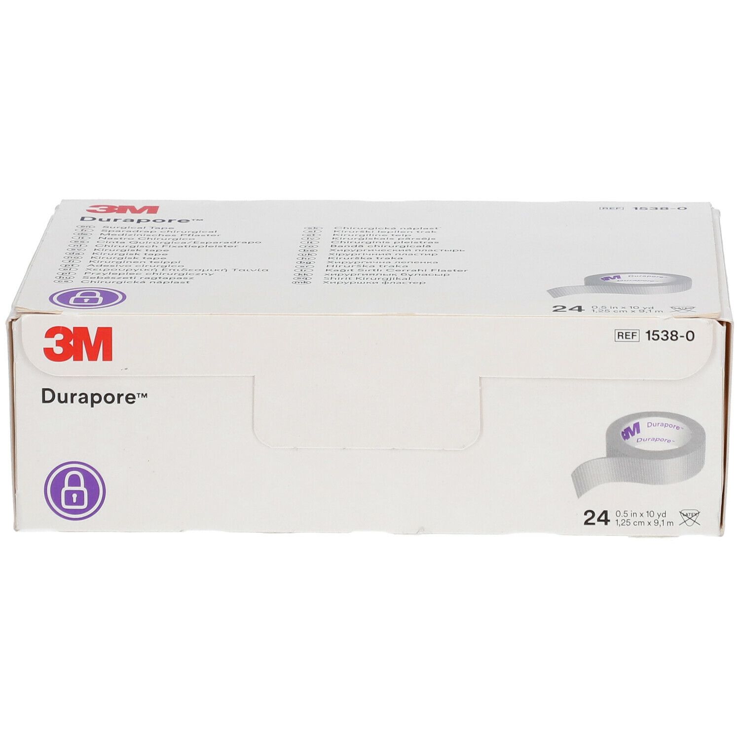 3M Durapore Kunstseidenpflaster 1,25 cm x 9,1 m