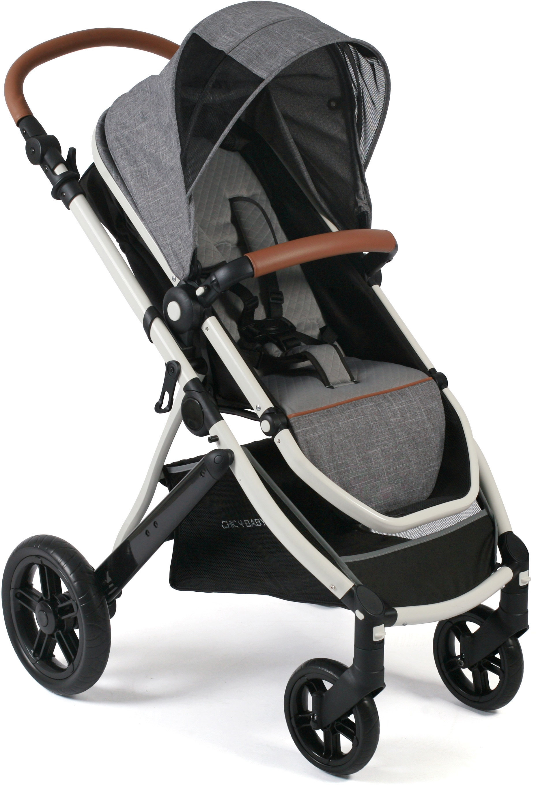 CHIC4BABY Kombi-Kinderwagen »Torre, Melange Grau« 15 kg ; Kinderwagen