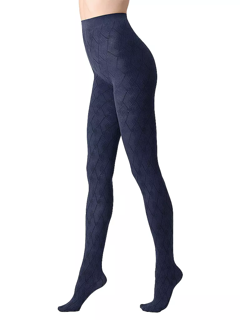 OROBLU Modestrumpfhose JACQUARD DESIGN 60 DEN blue blau
