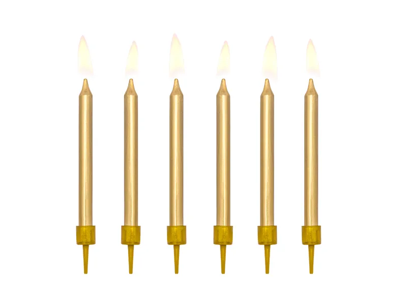 Gouden Kaarsjes 6cm 6st