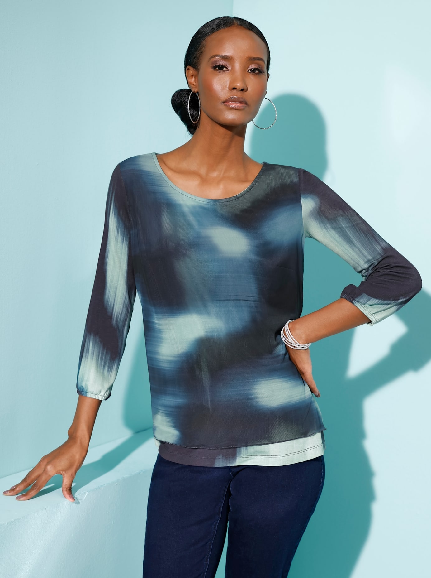 creation L Print-Shirt »Mesh-Shirt«, 1 Stk.