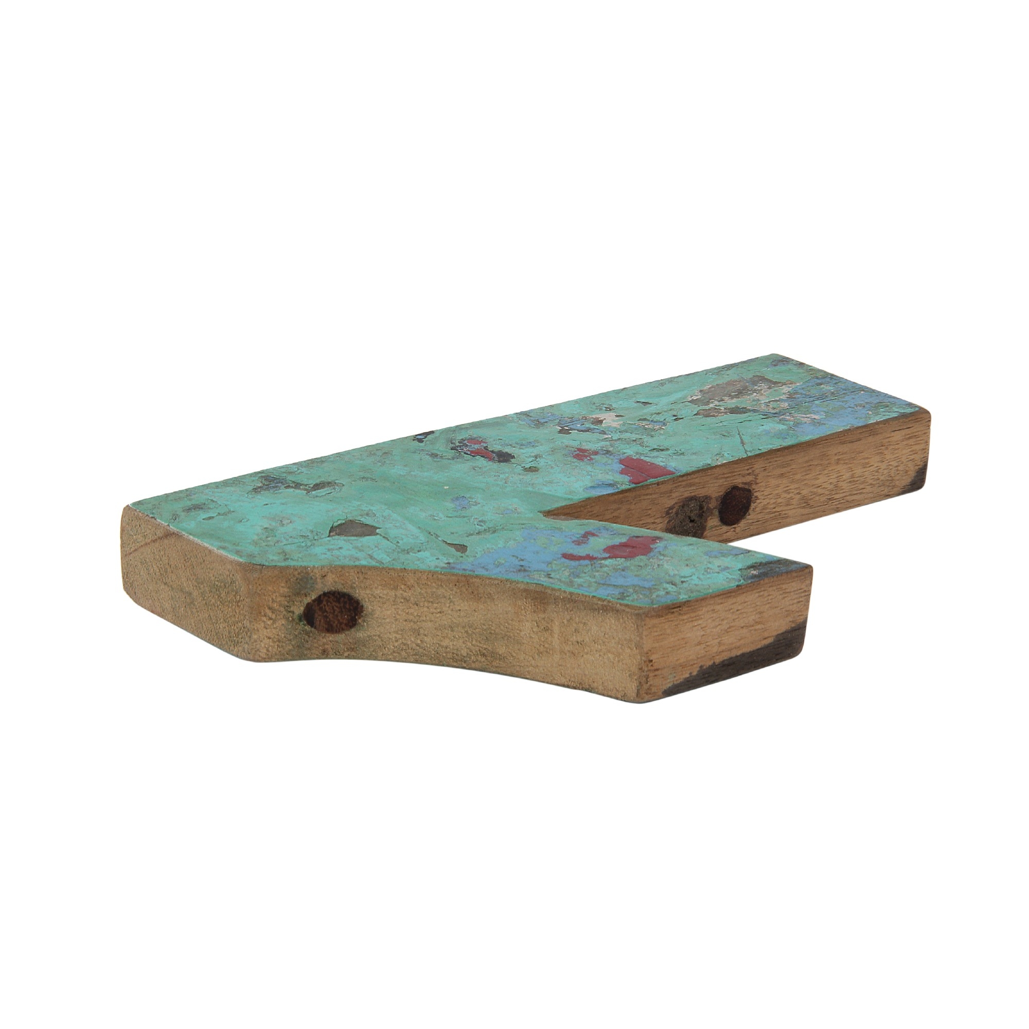 Holzziffer '1', multicolor, T 2,5 cm, B 13 cm, H 19 cm von fischer's lagerhaus