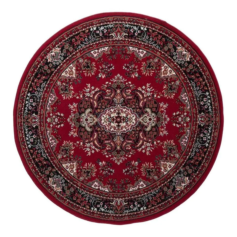 Interieur05 rond vintage vloerkleed Nain Perzisch rood - 100 x 100 cm
