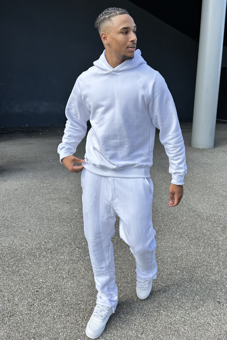 Ensemble 2 pièces sweat + jogging blanc