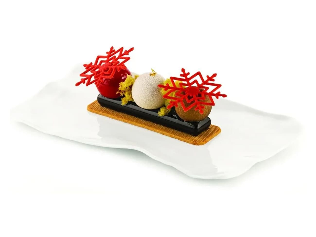 Moule silicone Naturae - 24 pommes de pin et flocons - 47 x 27 cm - Silikomart