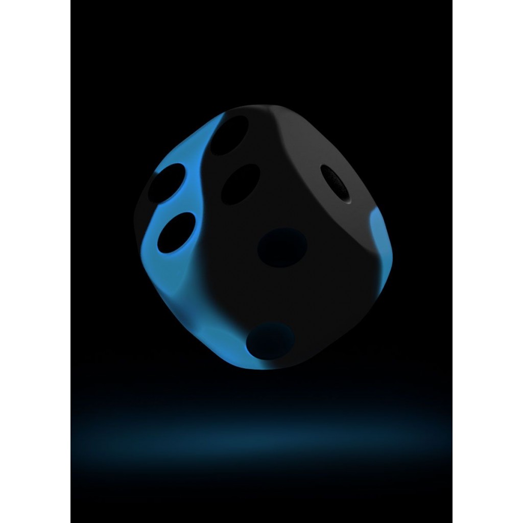 Oakie Doakie Dice dés - D6 12 mm Glow in the Dark (36) Deep Ocean