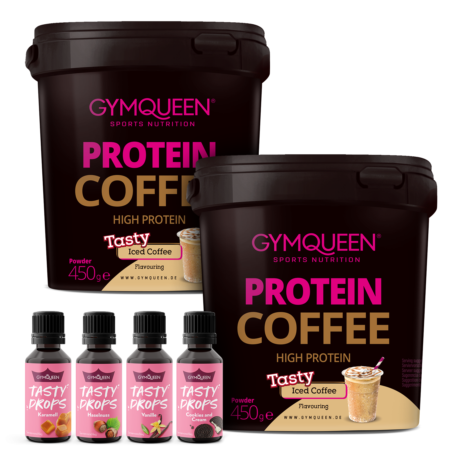 Protein Coffee 2er Pack + 4x Tasty Drops