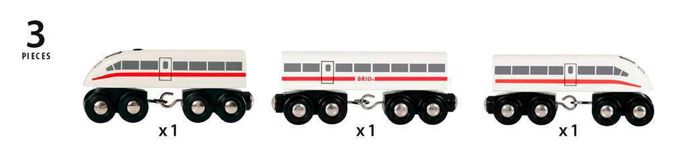 BRIO Schnellzug mit Sound, Holz, 3 Teile