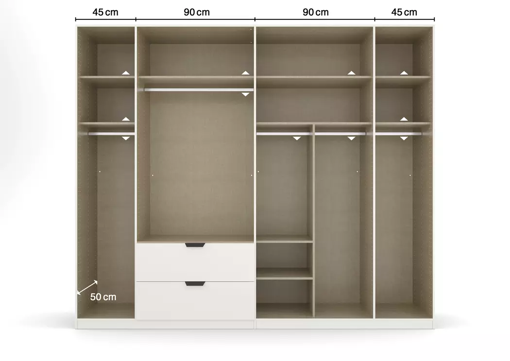 Kleiderschrank Ragona-Spin 271 x 229 cm