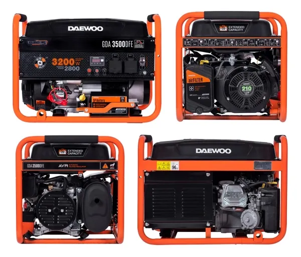 Daewoo GDA 3500DFE, 2800 W, 230 V, 18 L, Benzin, Vejledning, 50 Hz
