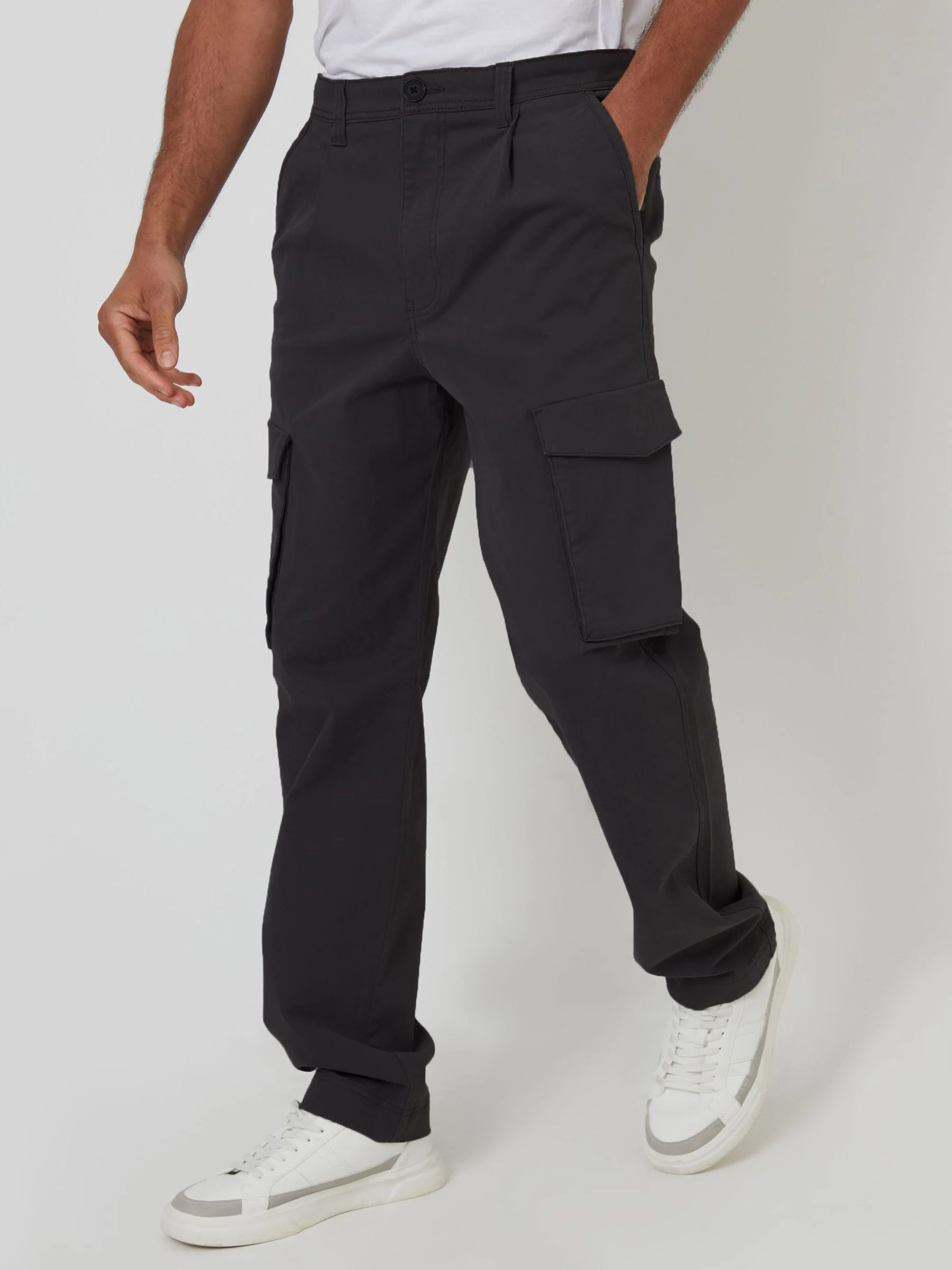 Zwart - Threadbare relaxed fit stretchy cargochino's