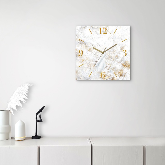GOODproduct Wanduhr »Marmor« wahlweise mit Quarz- oder Funkuhrwerk, lautlos ohne Tickgeräusche