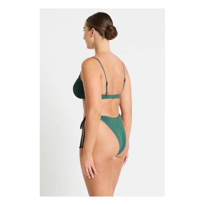 Bond-Eye Haut de Maillot Ring Métallisé | Vert Jade