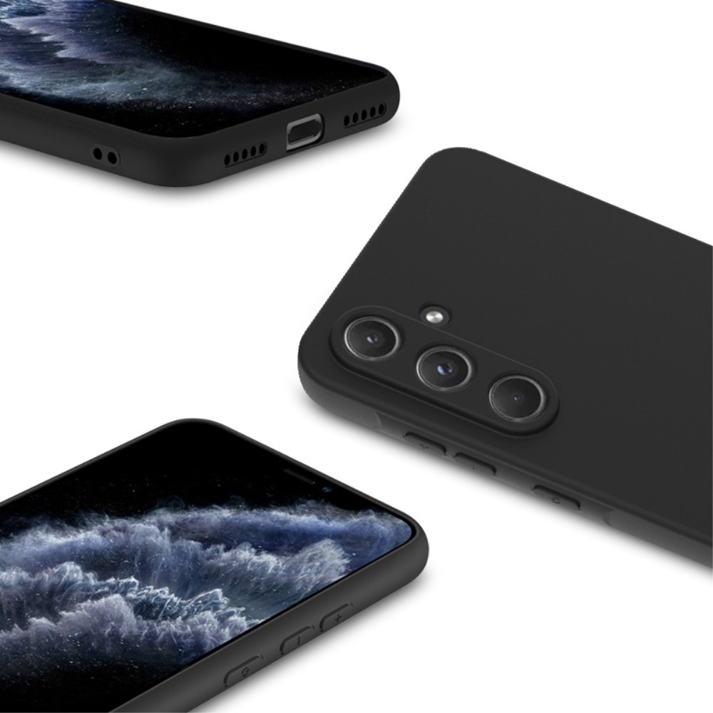 Samsung Galaxy A55 Gummi Case Ultra Thin Hülle - Schwarz