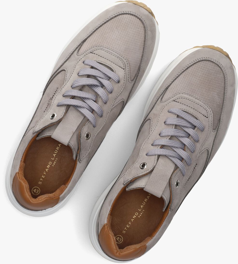 grijze stefano lauran lage sneakers lj2504