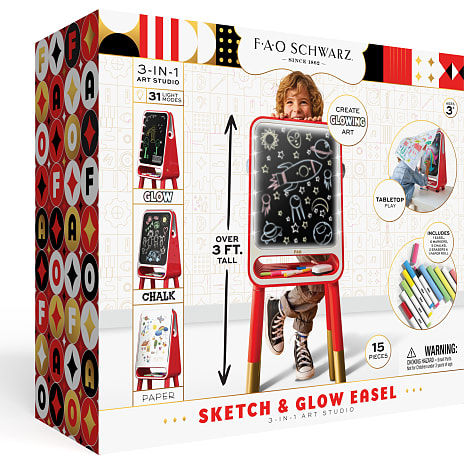 FAO Schwarz Tegnetavle 3-i-1 med lys