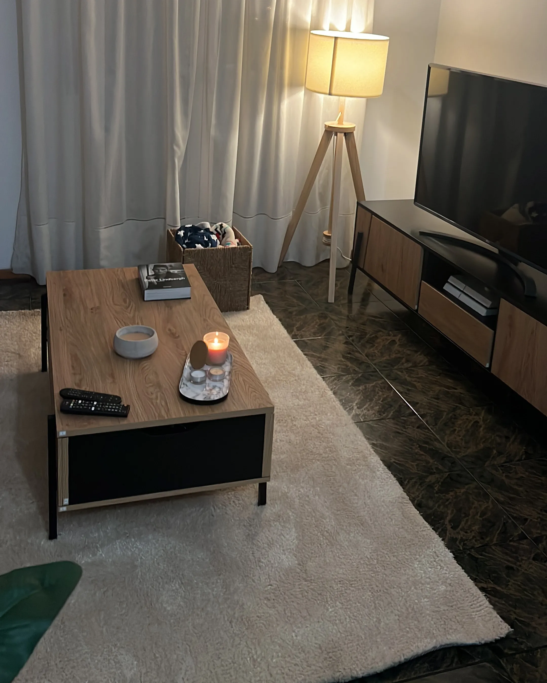 Salontafel BLACKPOOL Bruin/zwart met opbergruimte