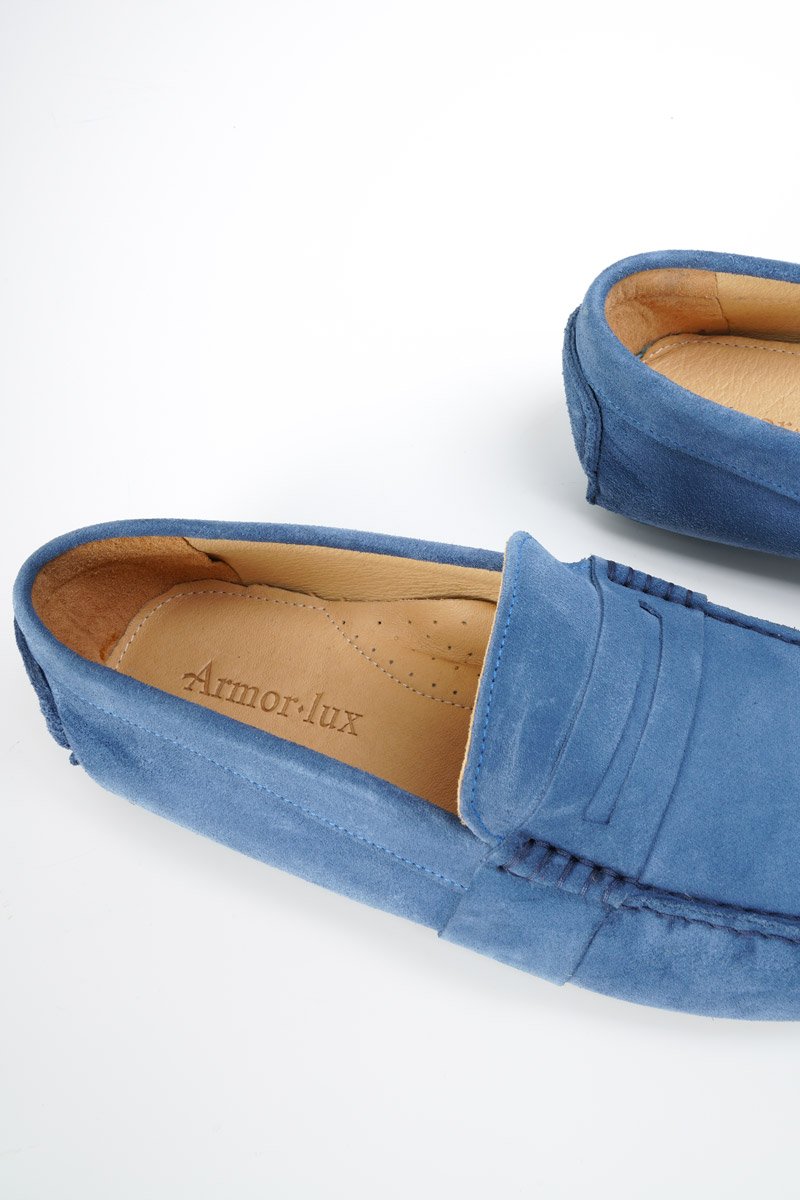 Mocassins suédine homme - cuir