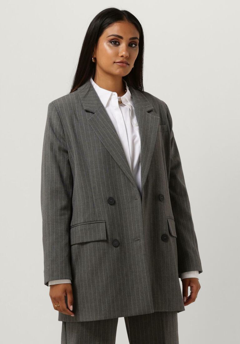 SELECTED FEMME grijze selected femme blazer slfmyla ls relax blazer mgm stripe noos