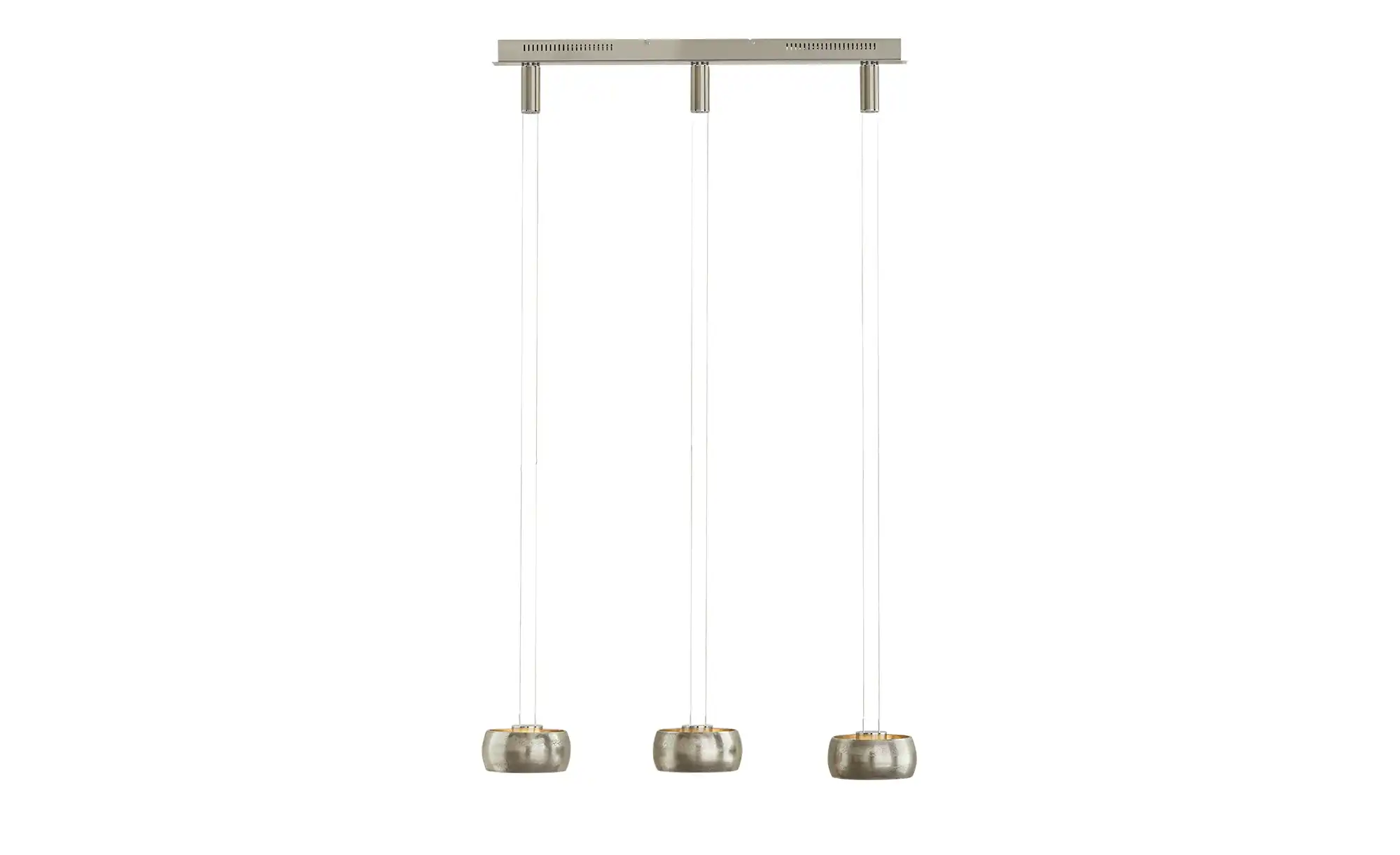 Fischer-Honsel LED-Pendelleuchte, 3-flammig, Schirme Nickel-matt antik