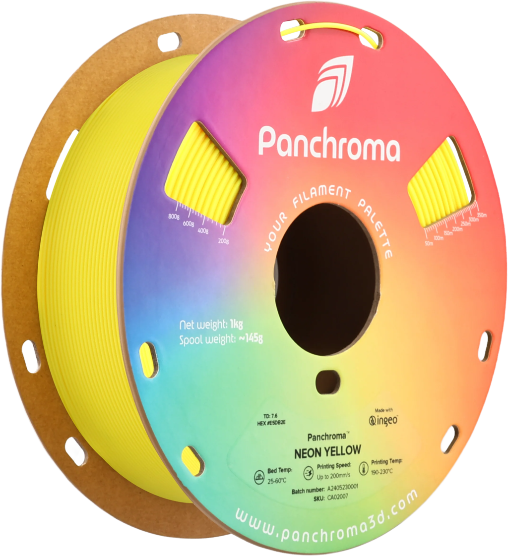 Polymaker  Panchroma™ PLA Neon Yellow, 1,75 mm / 1000 g    UV reaktives Filament in Gelb