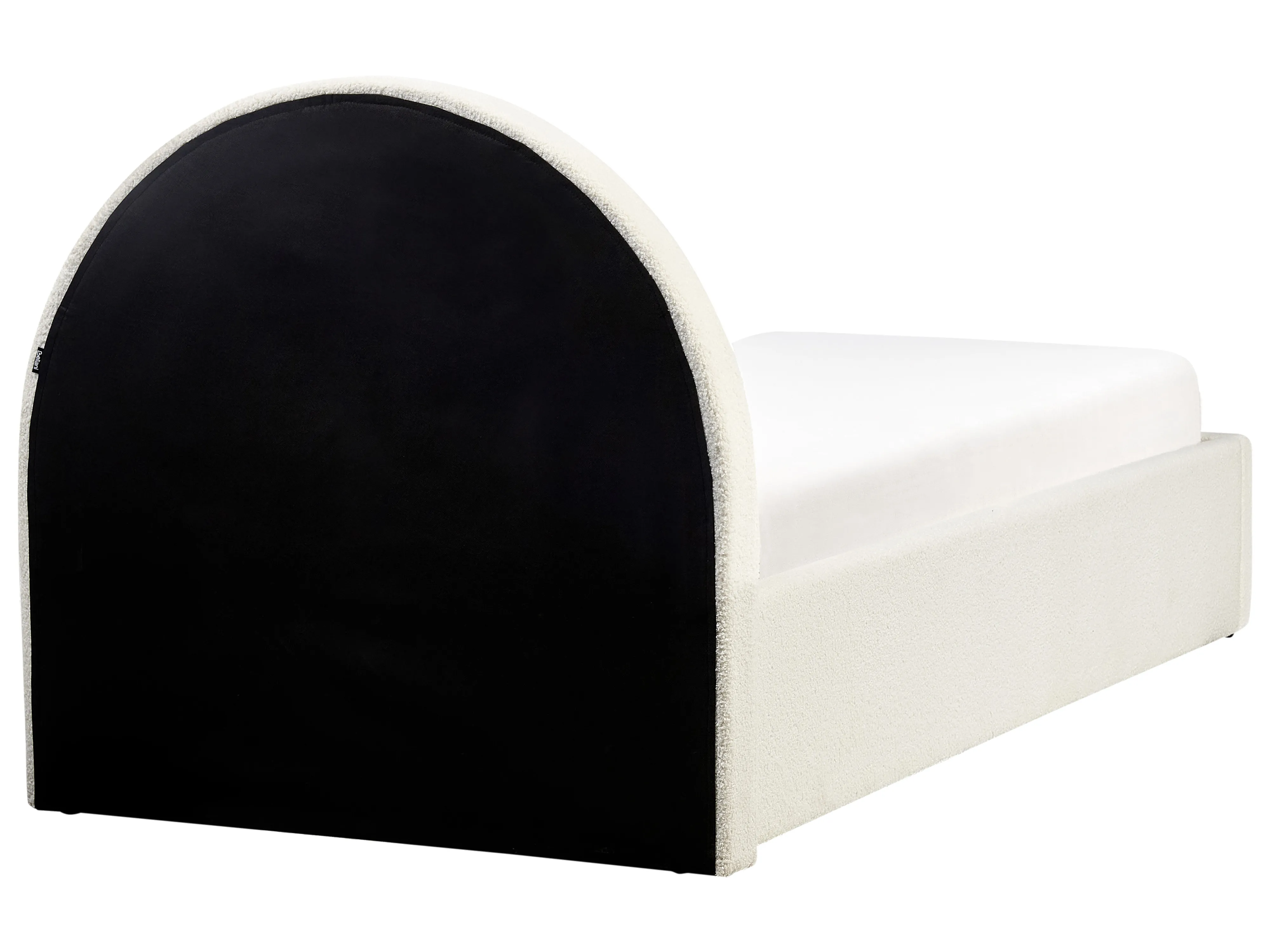 Kinderbed met opbergruimte Bouclé ANET 90 x 200 cm Gebroken wit
