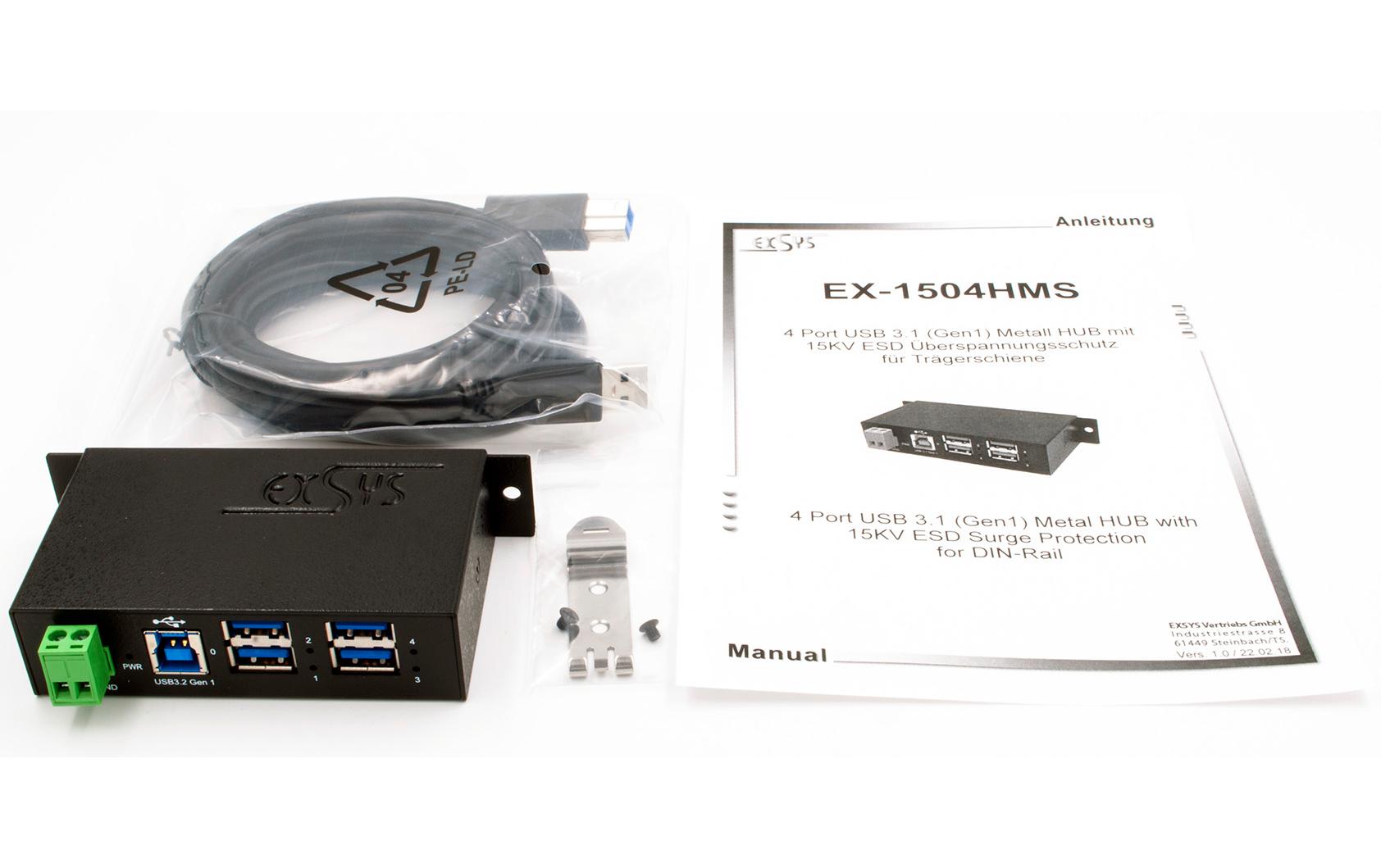 USB-Hub EX-1504HMS<br>4-Port Managed-USB-Hub