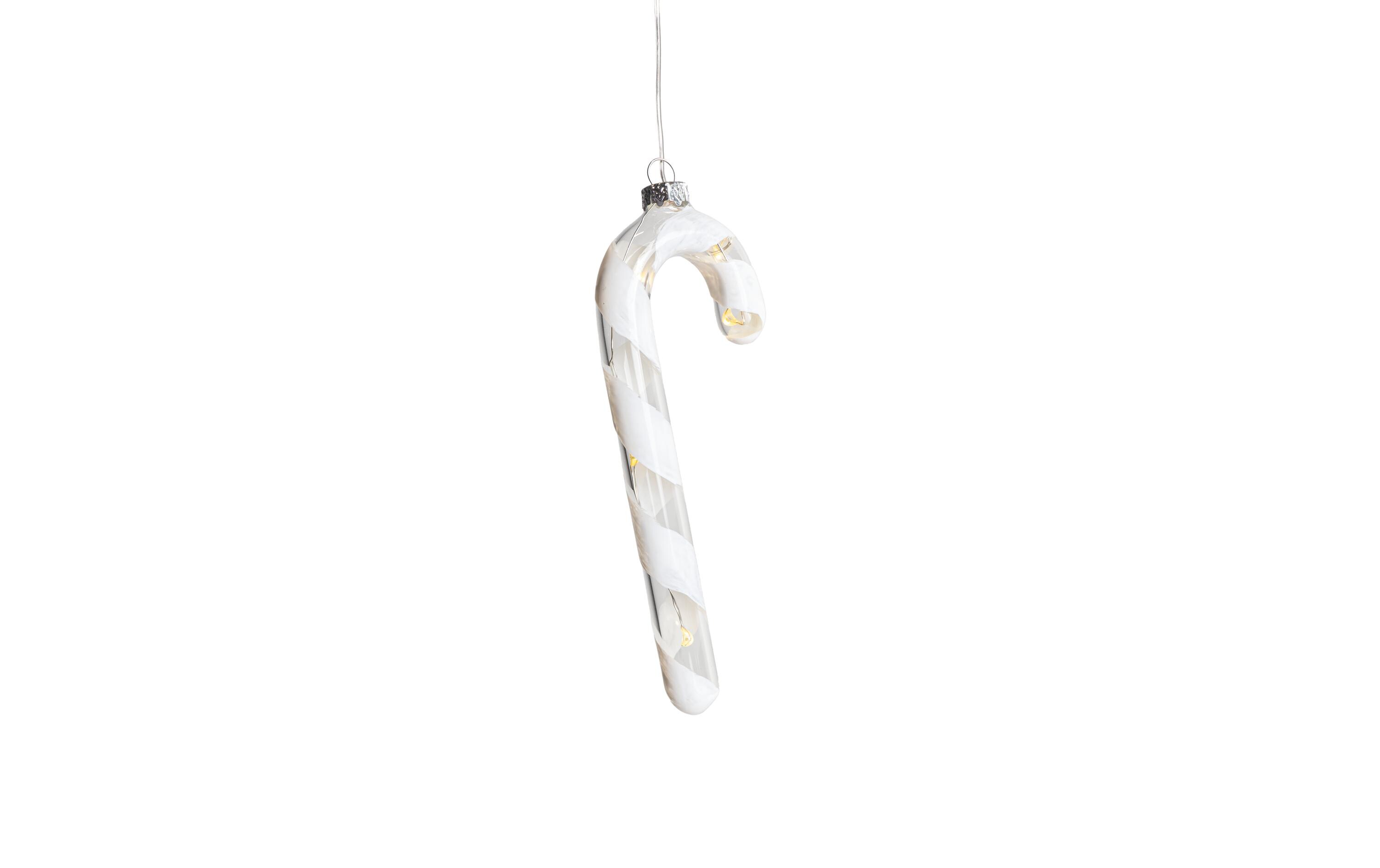Zuckerstange Hannah, 14 cm, WeissWeihnachtszuckerstange aus Glas