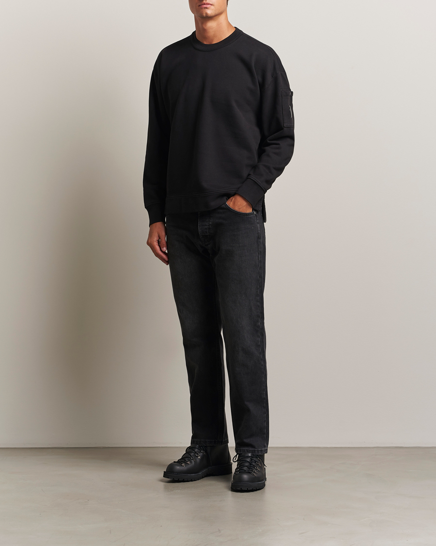 C.P. Company Brushed Emerized Fleece Lens Sweatshirt Black