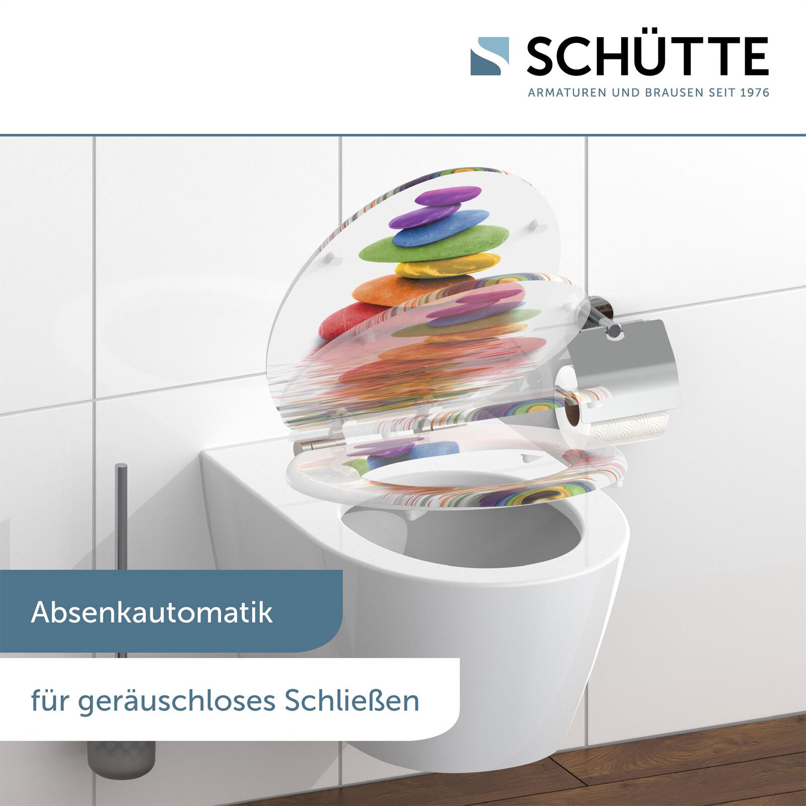 SCHÜTTE WC-Sitz Colorful Stones Absenkautomatik