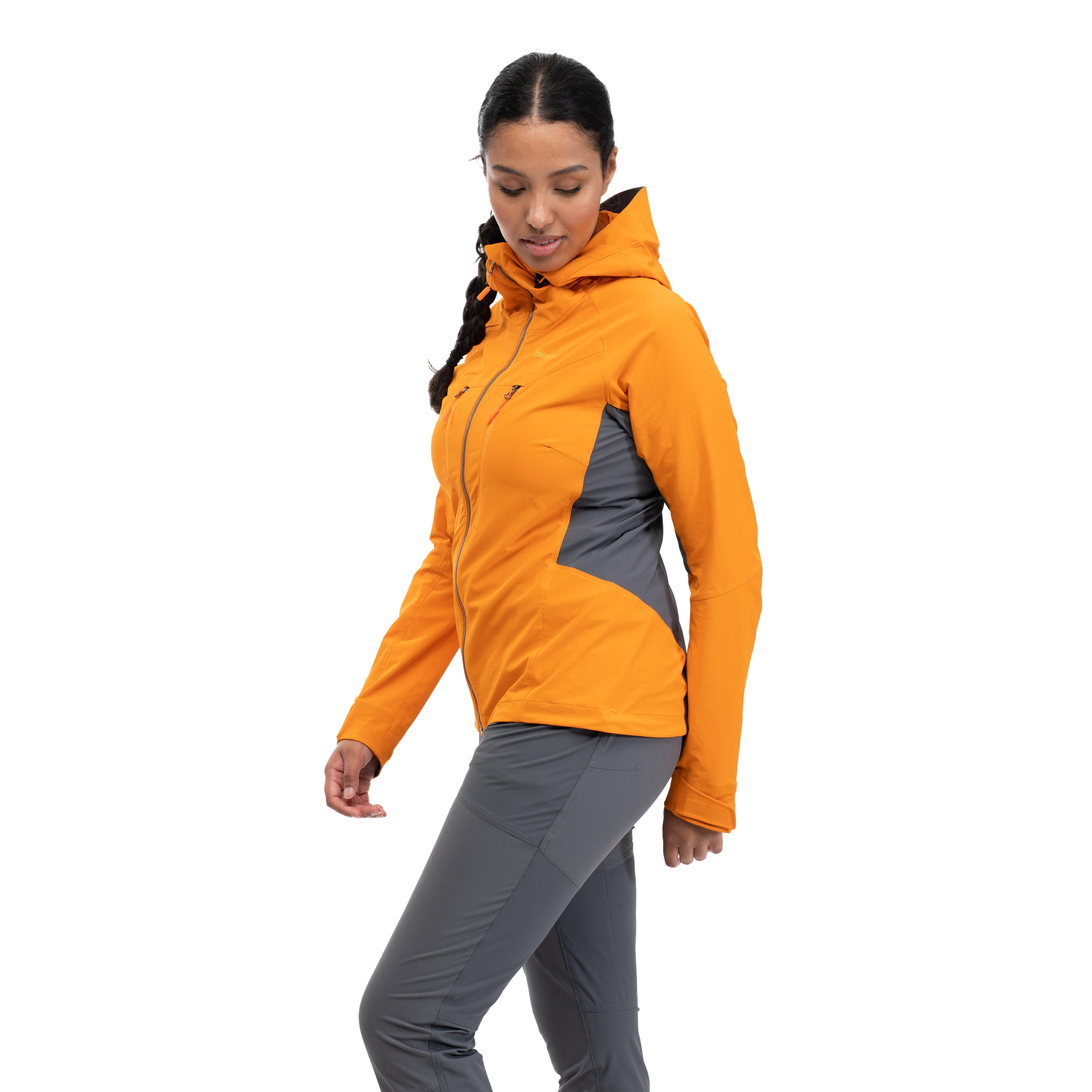 Cecilie Mountain Softshell Jacket Cloudberry Yellow / Solid Dark Grey