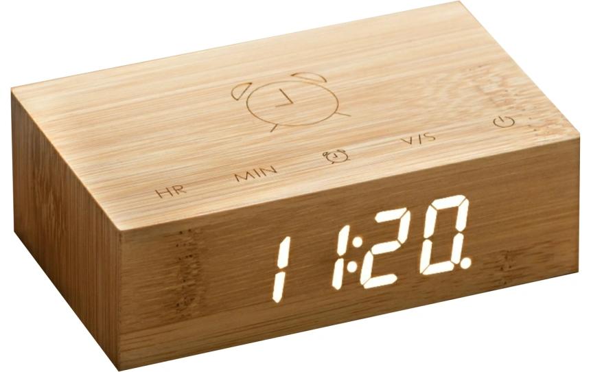 Digitalwecker Flip Click Clock BraunDesignwecker mit LED Display