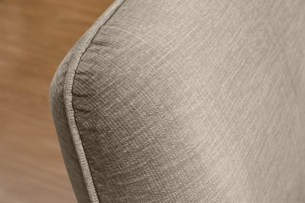 Modernes Big Sofa ROYAL 295cm greige Velours-Strickstoff Federkern XXL-Couch