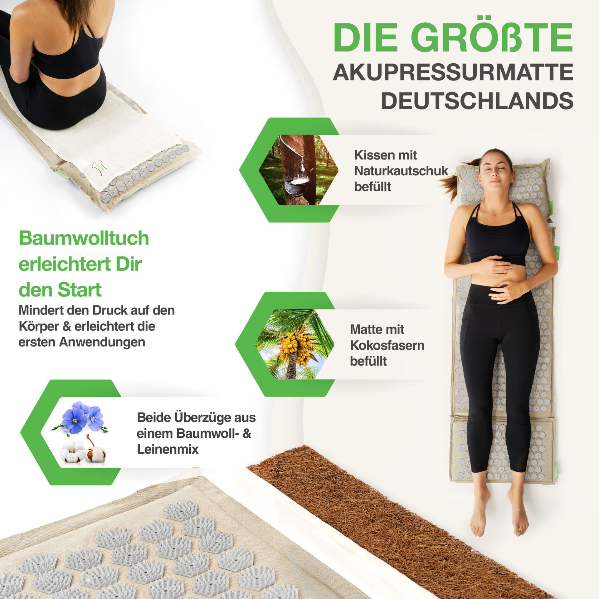 BACKLAxx® Akupressurmatten Set 