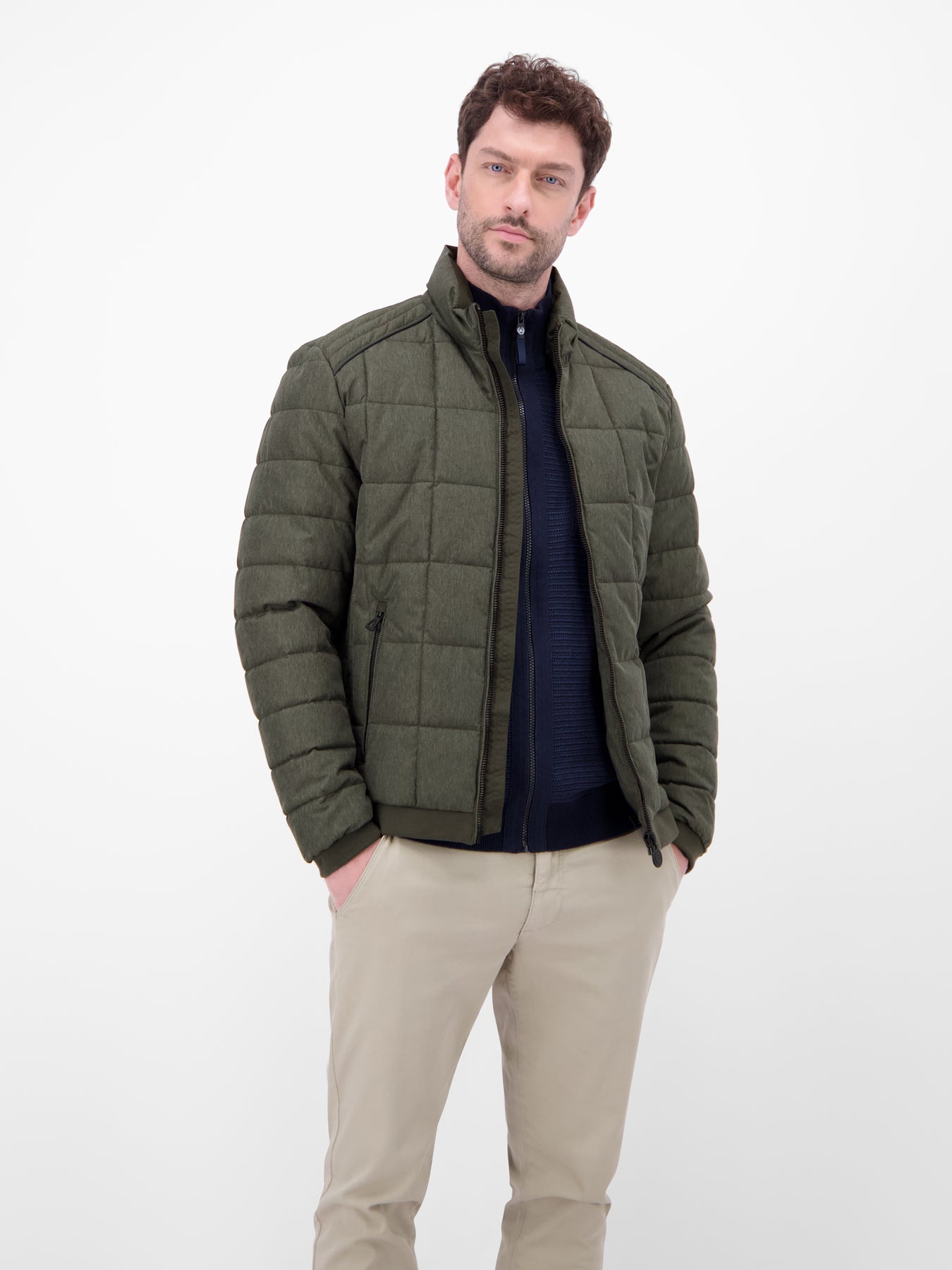 Steppjacke in Woll-Optik