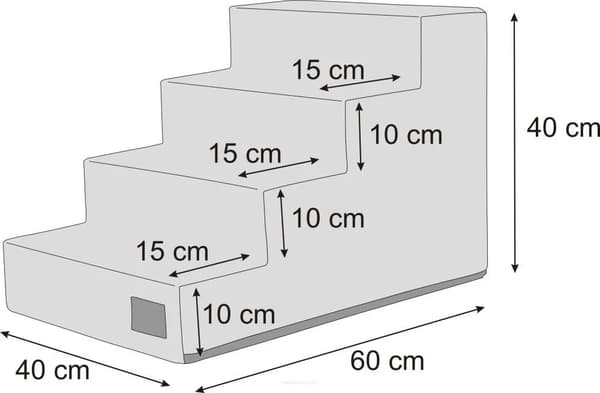 HOBBYDOG LARGE STAIRS INARI BEIGE 40CM HIGH