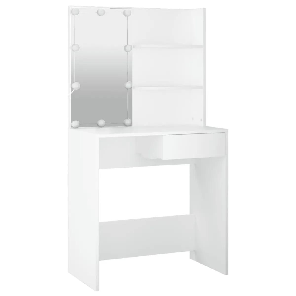 vidaXL Ensemble de coiffeuse avec LED - Blanc