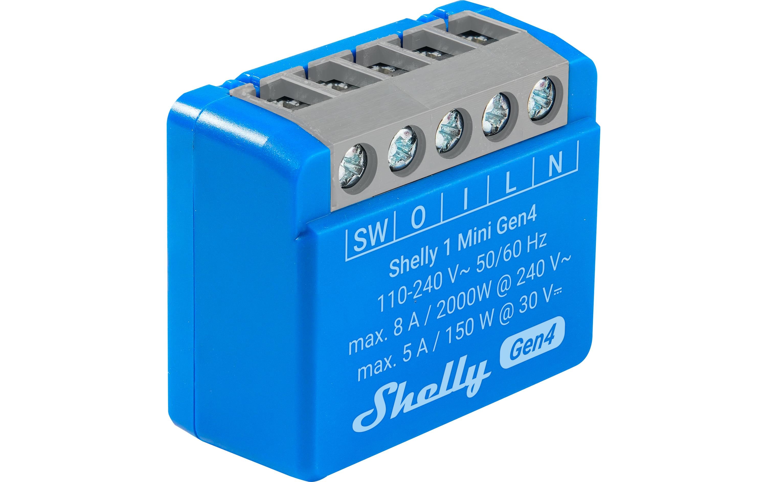WLAN-Schaltaktor 1 Mini Gen4 WiFi-Switch Blau, 8 AWi-Fi-gesteuerter, intelligenter Schalter