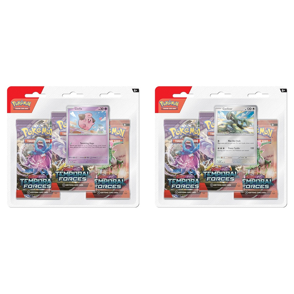 Pokémon-Sammelkartenspiel: Temporale Kräfte – 3er-Pack-Sortiment