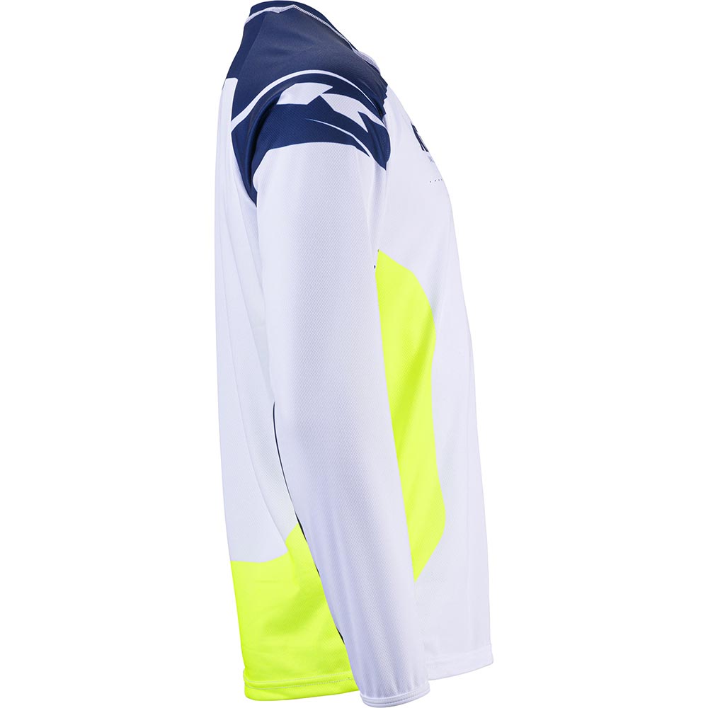 Kenny - Maillot Force - 2024 Blanc / Navy / Jaune fluo