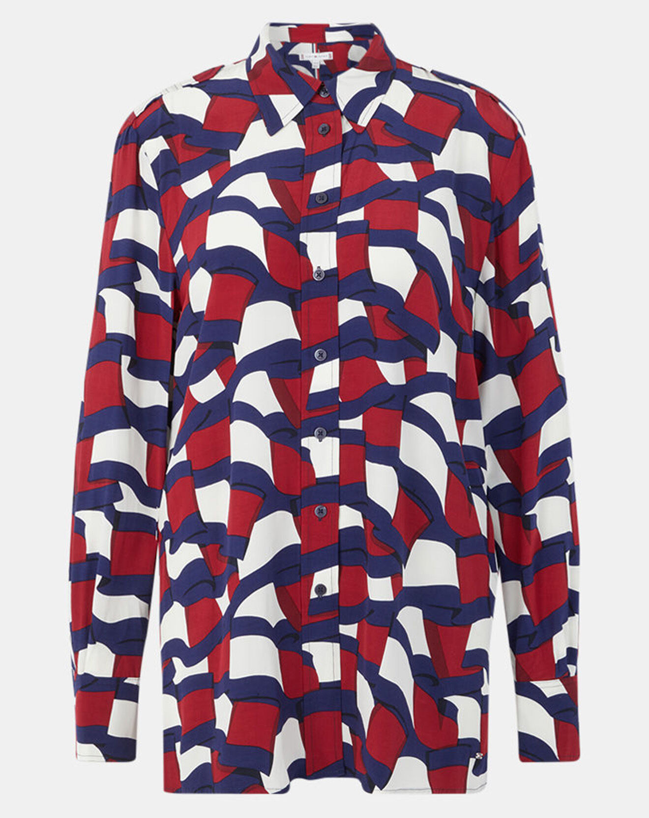 Tommy Hilfiger Chemise Fluide imprimée bleu/rouge/blanc